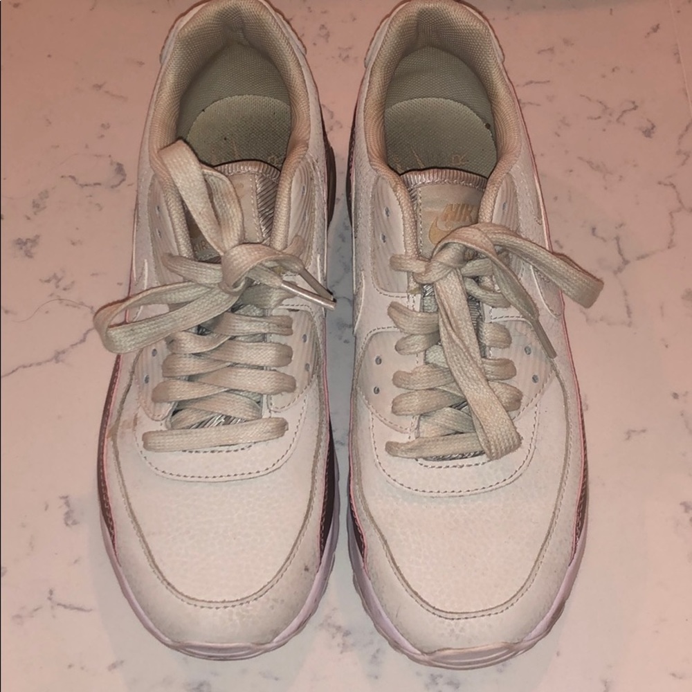 Nike Air Max, beige with gold accents, 7